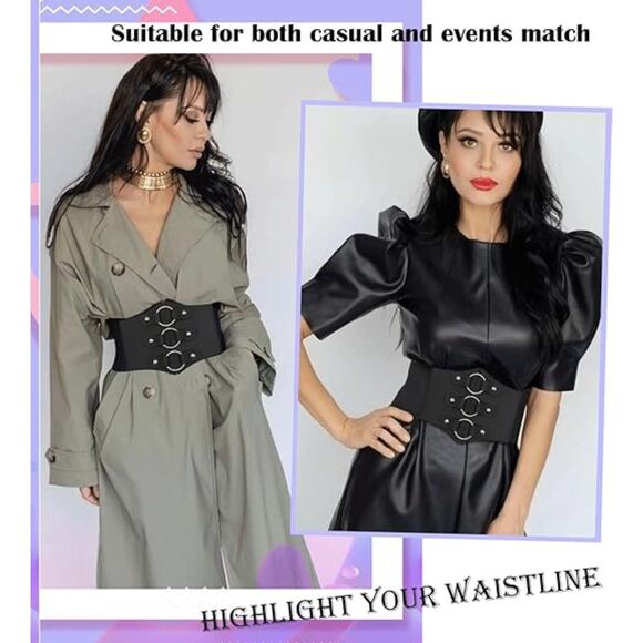 Extra Wide Stretchy Belt, 15B-163BELT001 - Picture 2 of 3